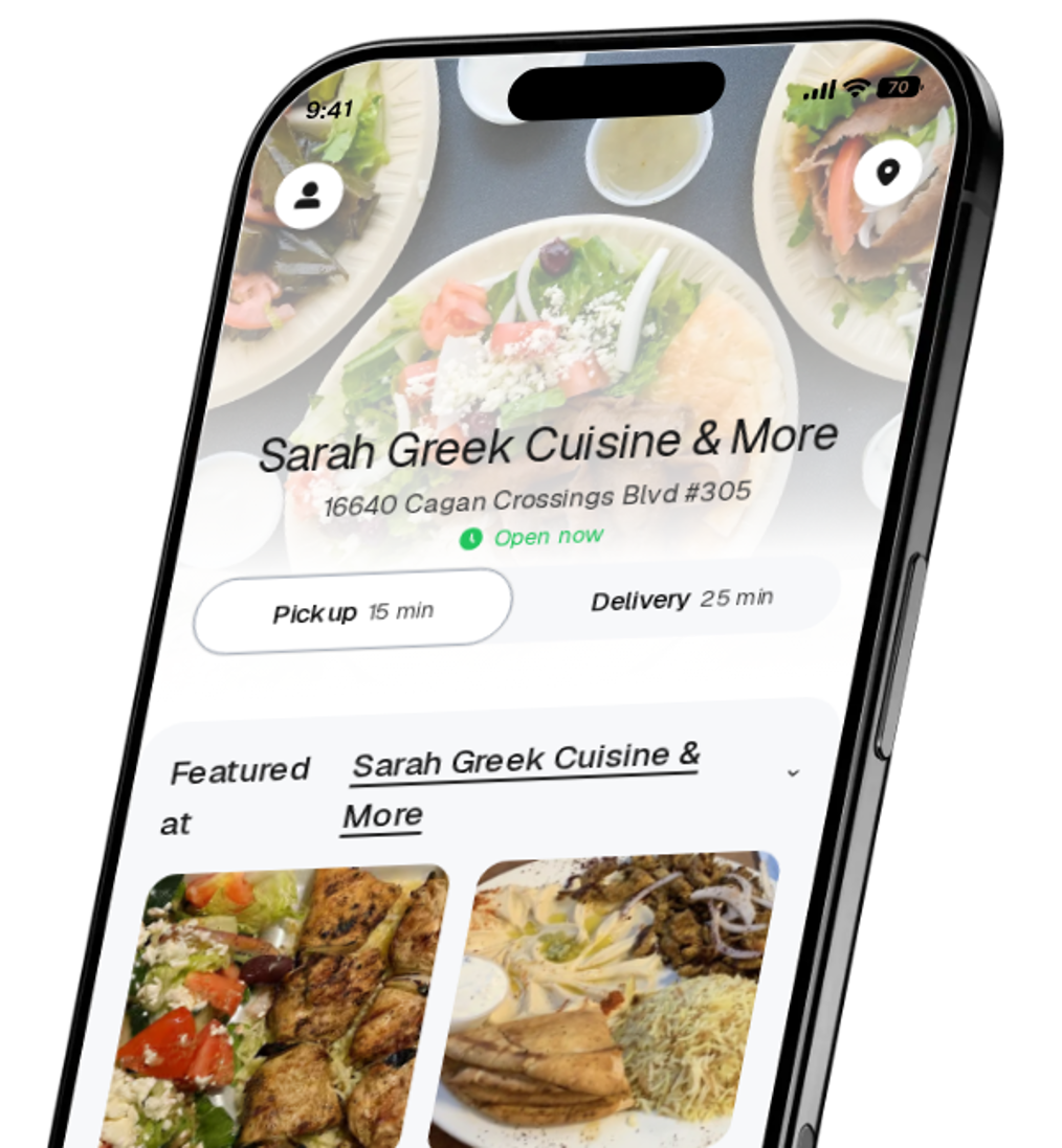 Sarah Greek Cuisine & More app preview