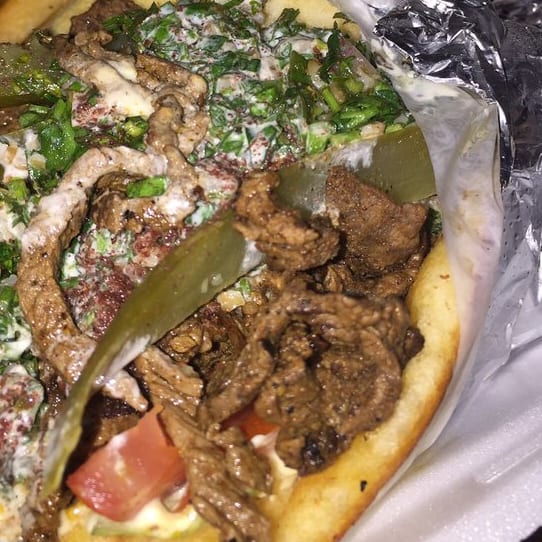 Beef Shawarma Sandwich.
