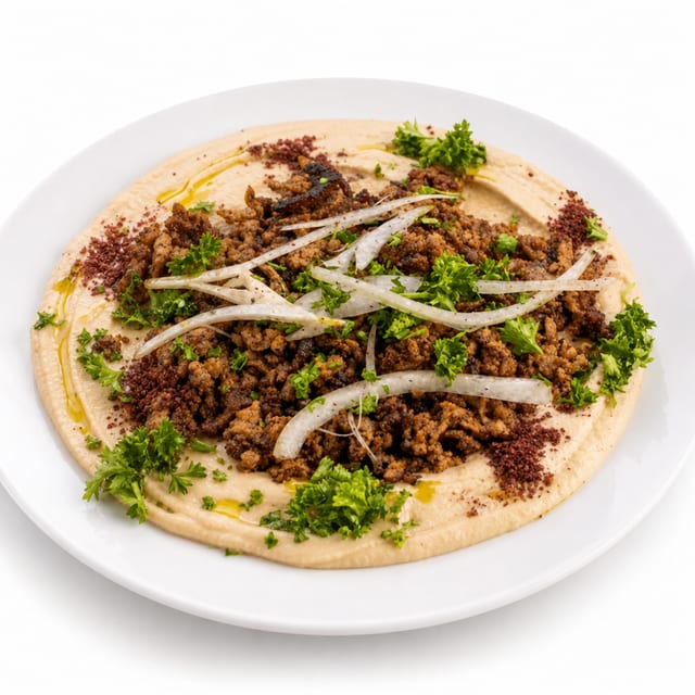 Lamb & Beef or Chicken, Hummus with Pita.