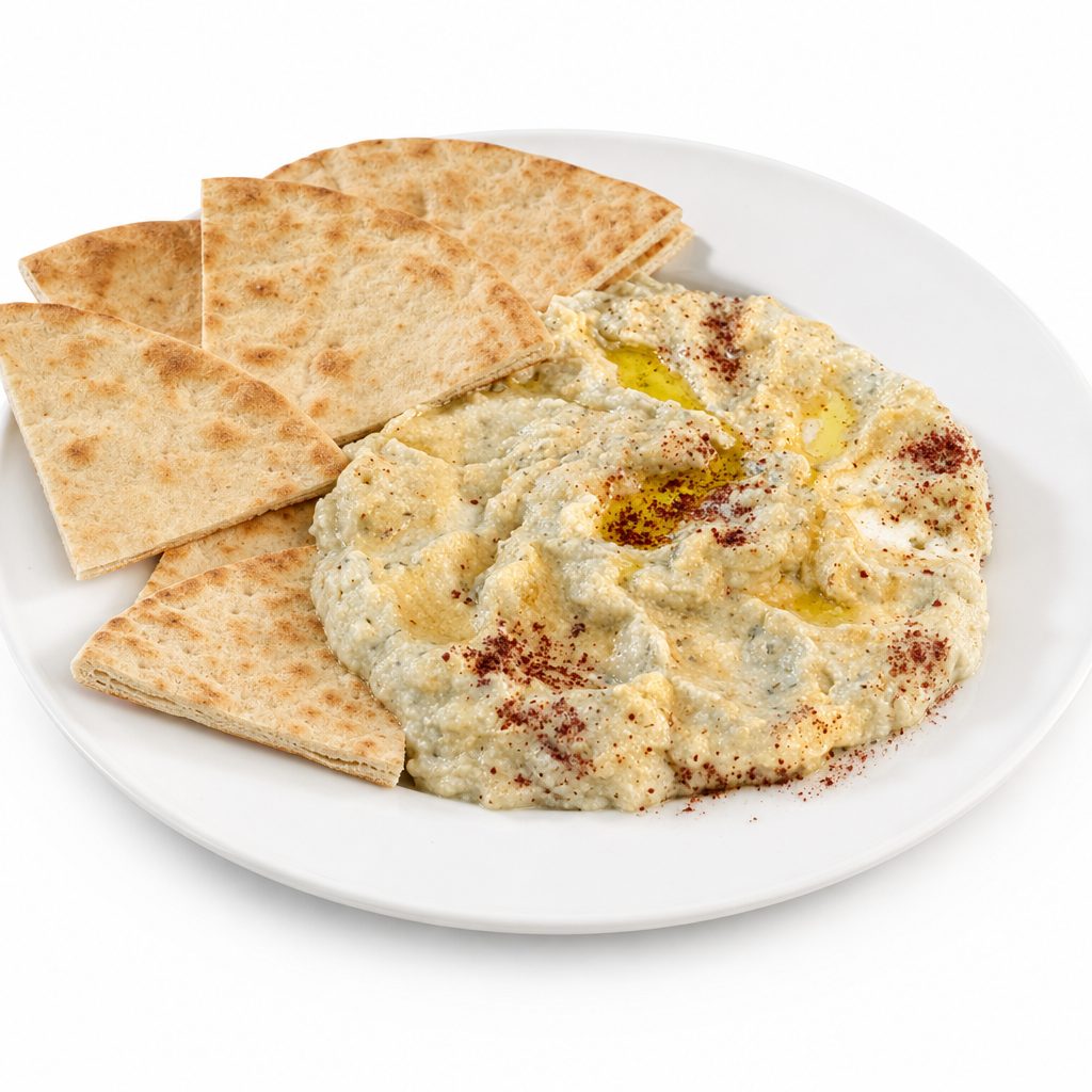 Baba Ghanouji with Pita.