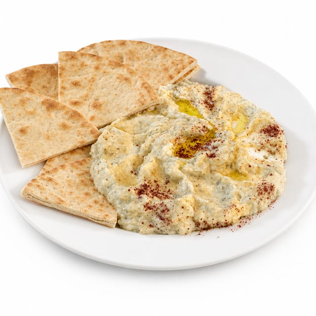 Baba Ghanouji with Pita.
