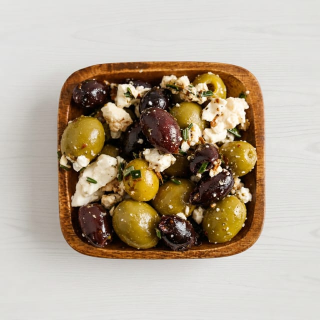 Mixed Olives with Feta.
