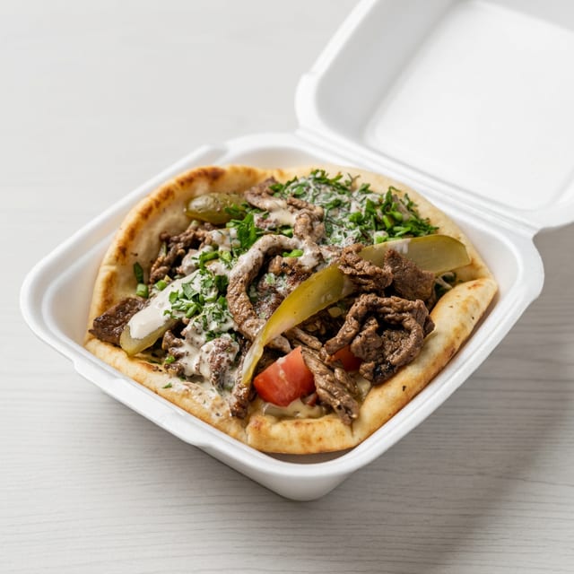 Beef Shawarma Sandwich.